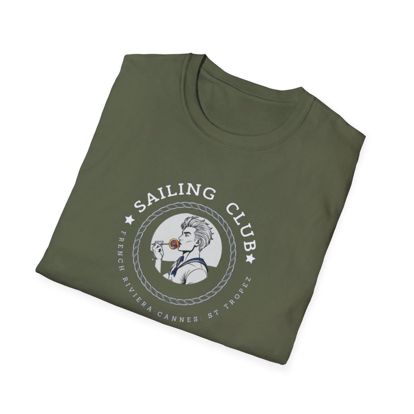 QUEER Sailing Club Unisex Softstyle T-Shirt - Fun Nautical Graphic Tee