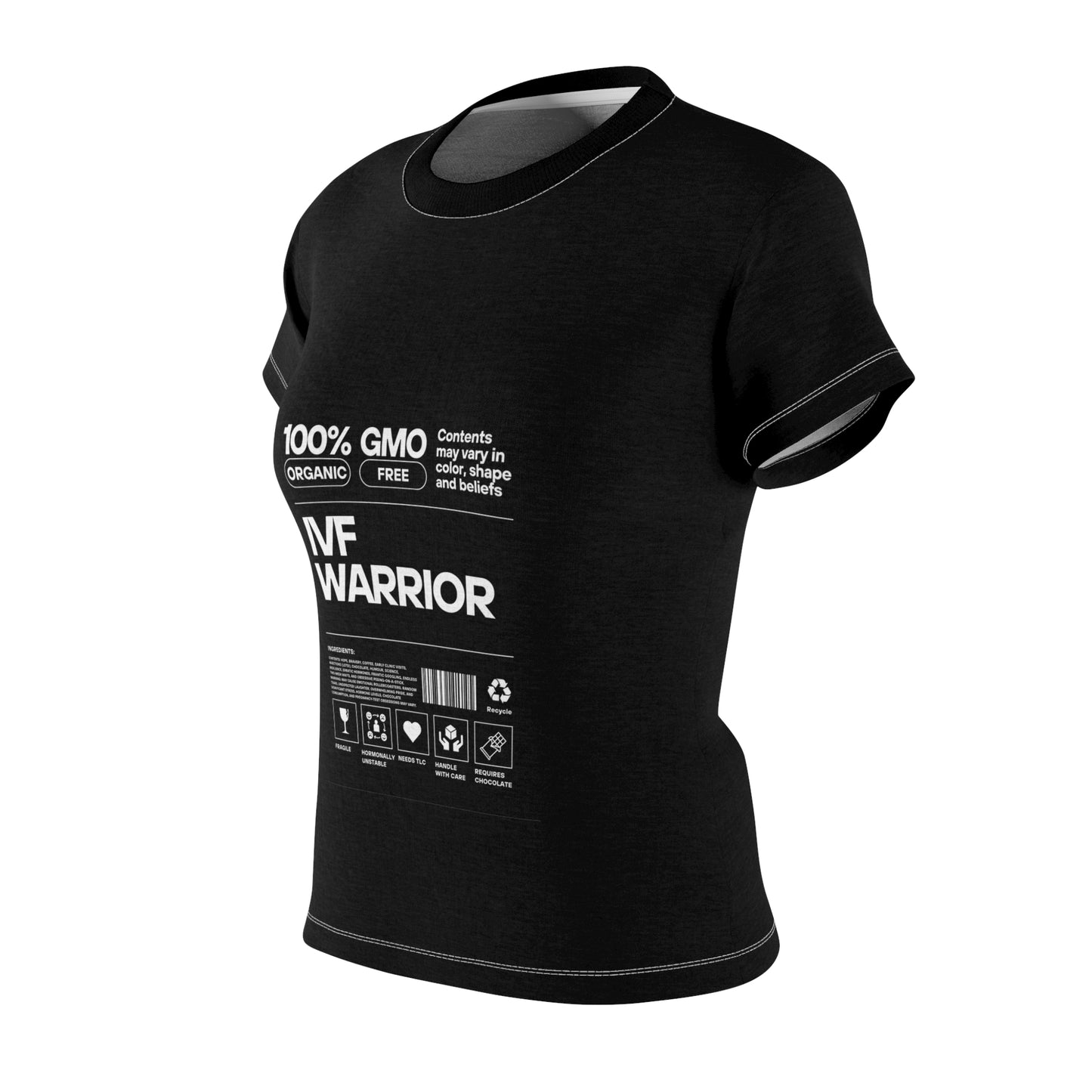 Women's Tee IVF Warrior Apparel, Infertility Awareness T-Shirt, Support Fighting Strong Mom, Fertility Treatment Top, TTC Gift Shirt,