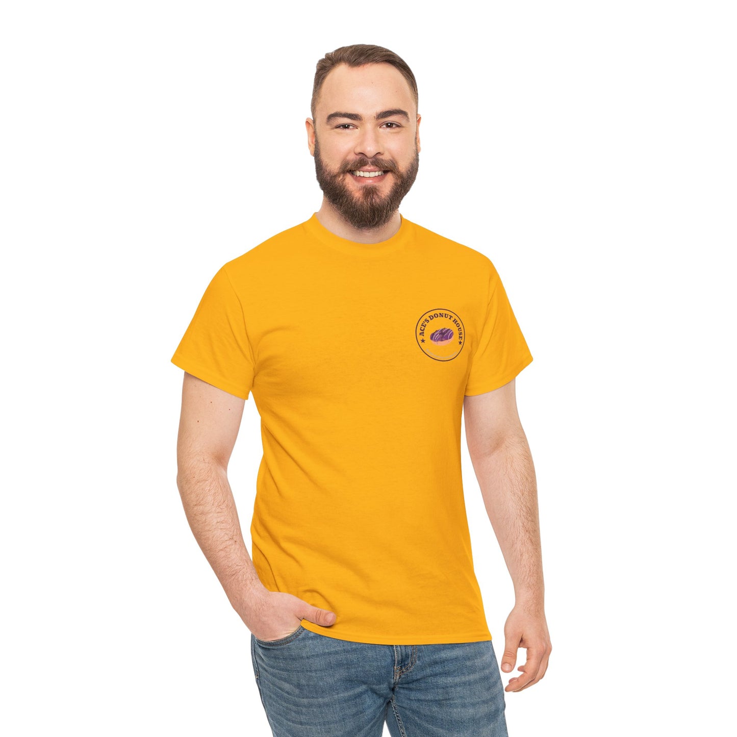 Unisex Heavy Cotton Tee - Ace and Aro fun tee "donut need sex or romance" Casual T-Shirt