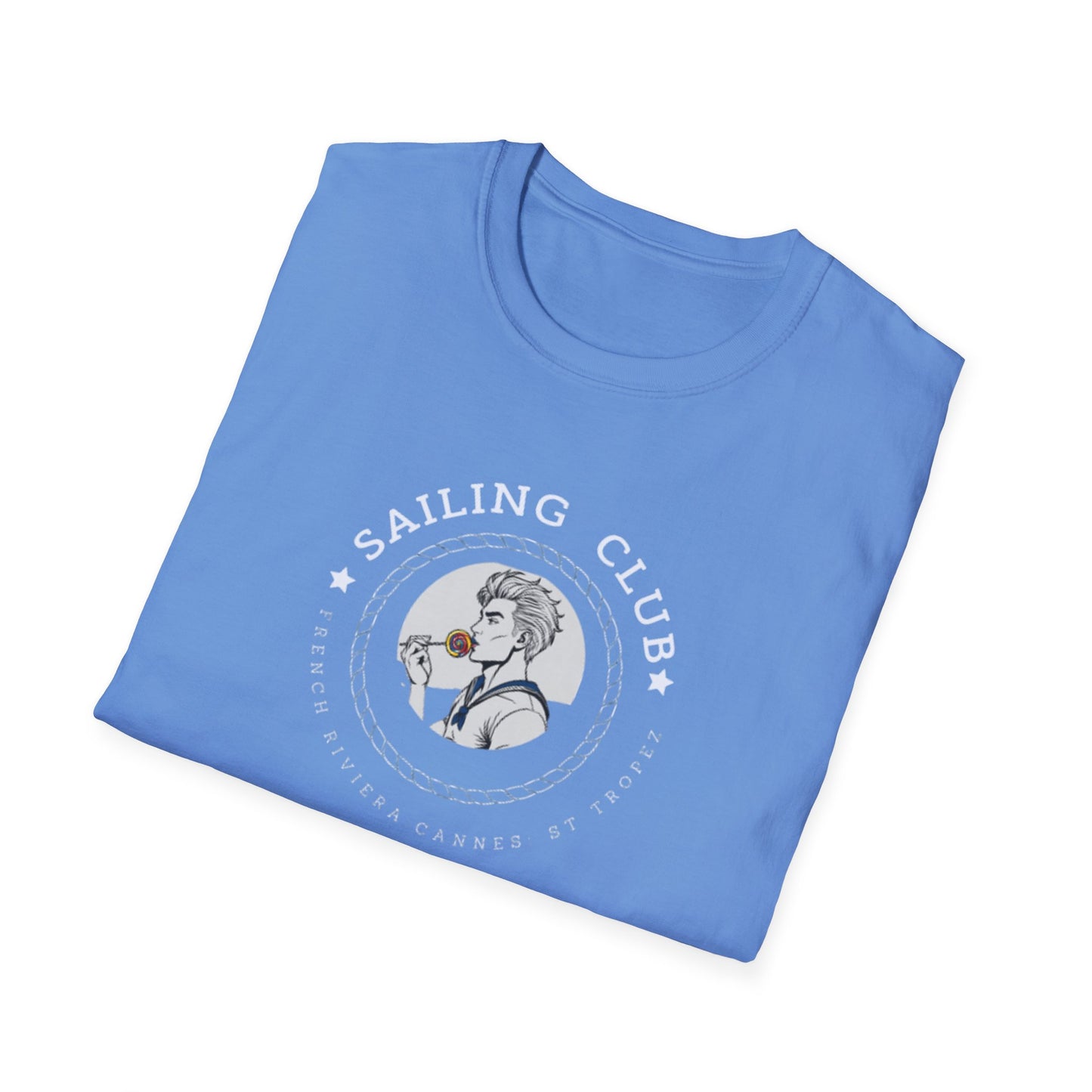 QUEER Sailing Club Unisex Softstyle T-Shirt - Fun Nautical Graphic Tee