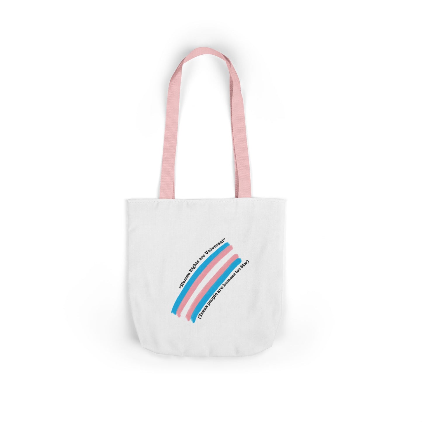 Trans Pride Canvas Tote Bag with 5-Color Straps - Eco-Friendly & Stylish