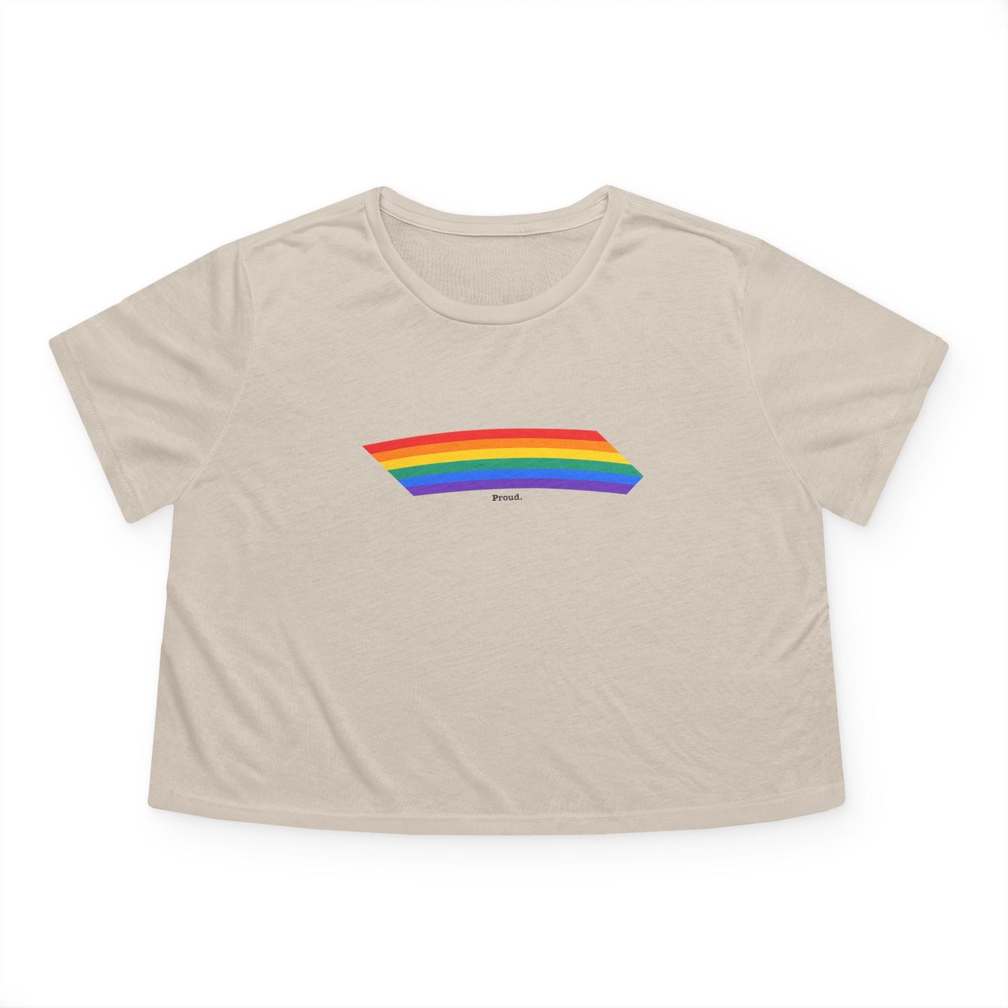 Proud Rainbow Cropped Tee - Flowy LGBT Pride Top
