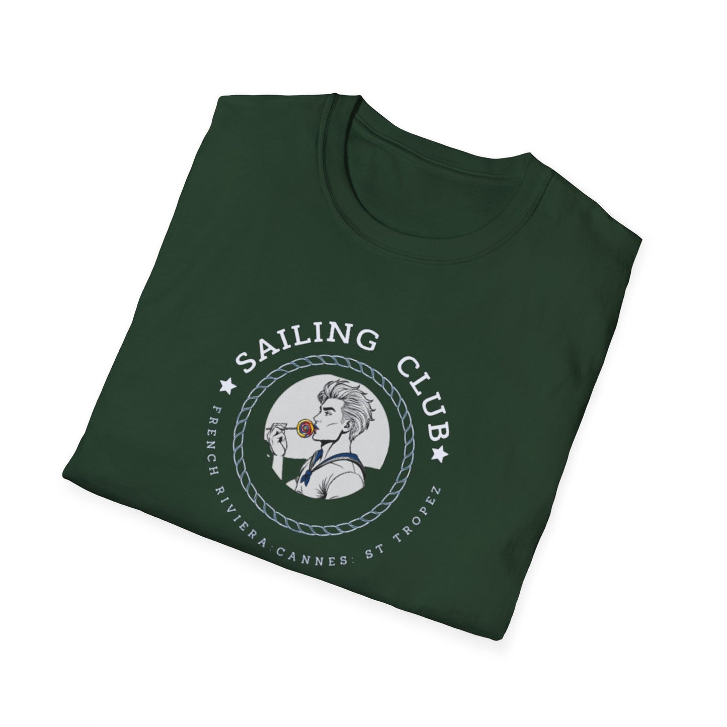QUEER Sailing Club Unisex Softstyle T-Shirt - Fun Nautical Graphic Tee