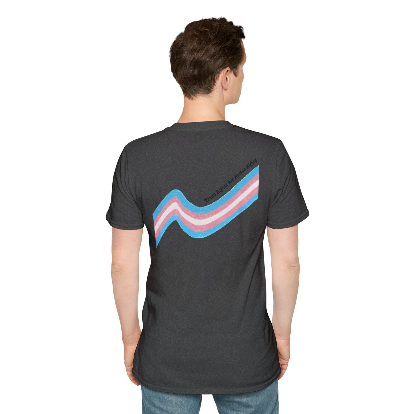 Unisex Softstyle T-Shirt - Trans Rights are Human Rights, Human Rights are Universal, LGBTQ+ Pride, Comfortable Casual Wear