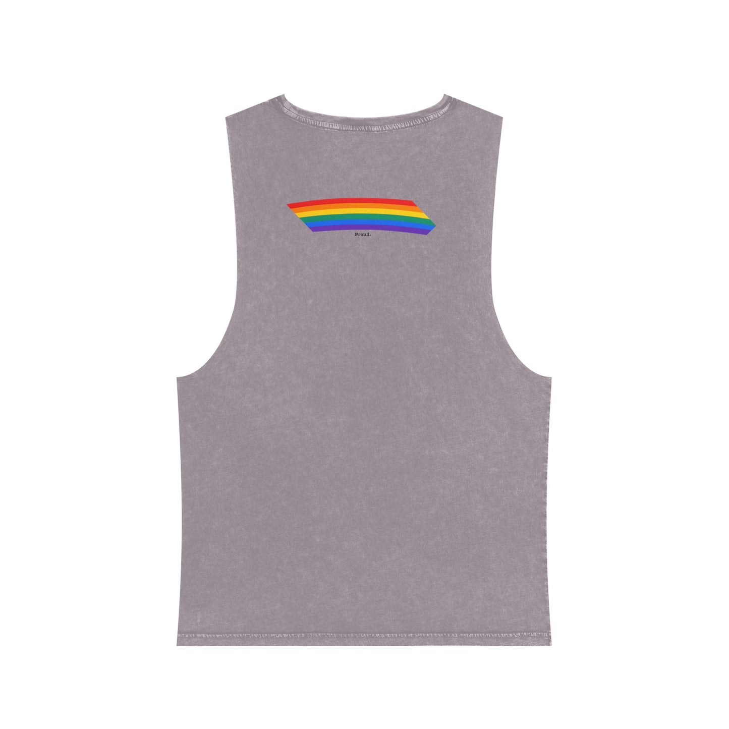 Unisex Stonewash Rainbow Pride Tank Top - Pride Apparel, Summer Essential