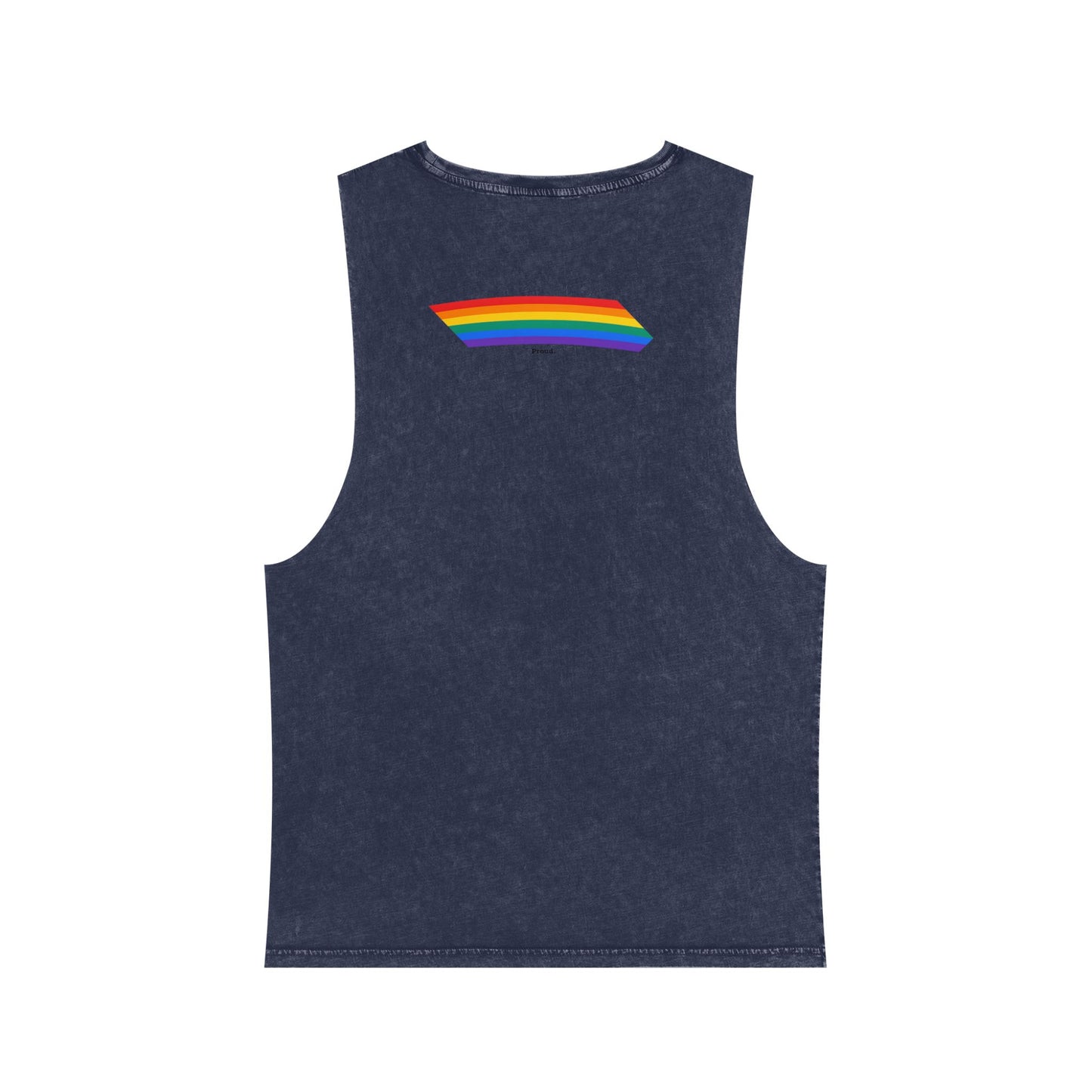 Unisex Stonewash Rainbow Pride Tank Top - Pride Apparel, Summer Essential