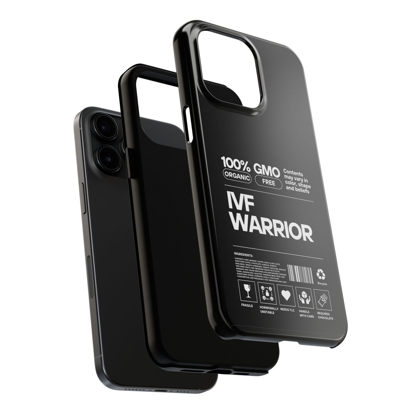 IVF Warrior Tough Phone Case - Empowering Gift for Fertility Journey, IVF Support, Organic Design, Personalized Cases, Motivational Art
