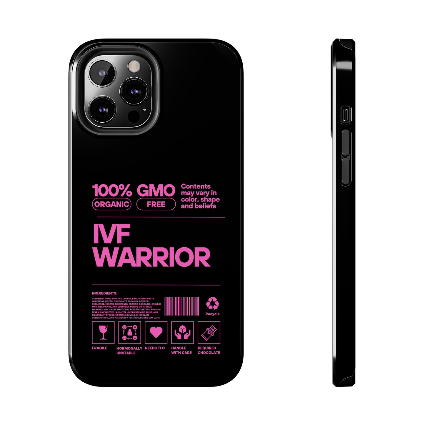 IVF Warrior Tough Phone Case - Empowering Gift for Fertility Journey, IVF Support, Organic Design, Personalized Cases, Motivational Art