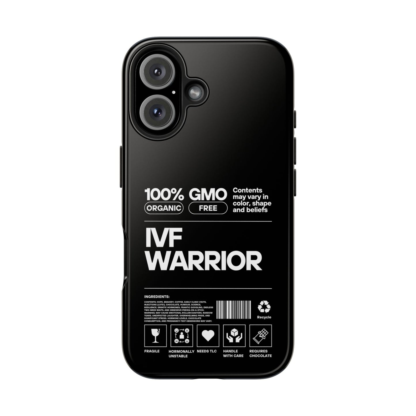 IVF Warrior Tough Phone Case - Empowering Gift for Fertility Journey, IVF Support, Organic Design, Personalized Cases, Motivational Art