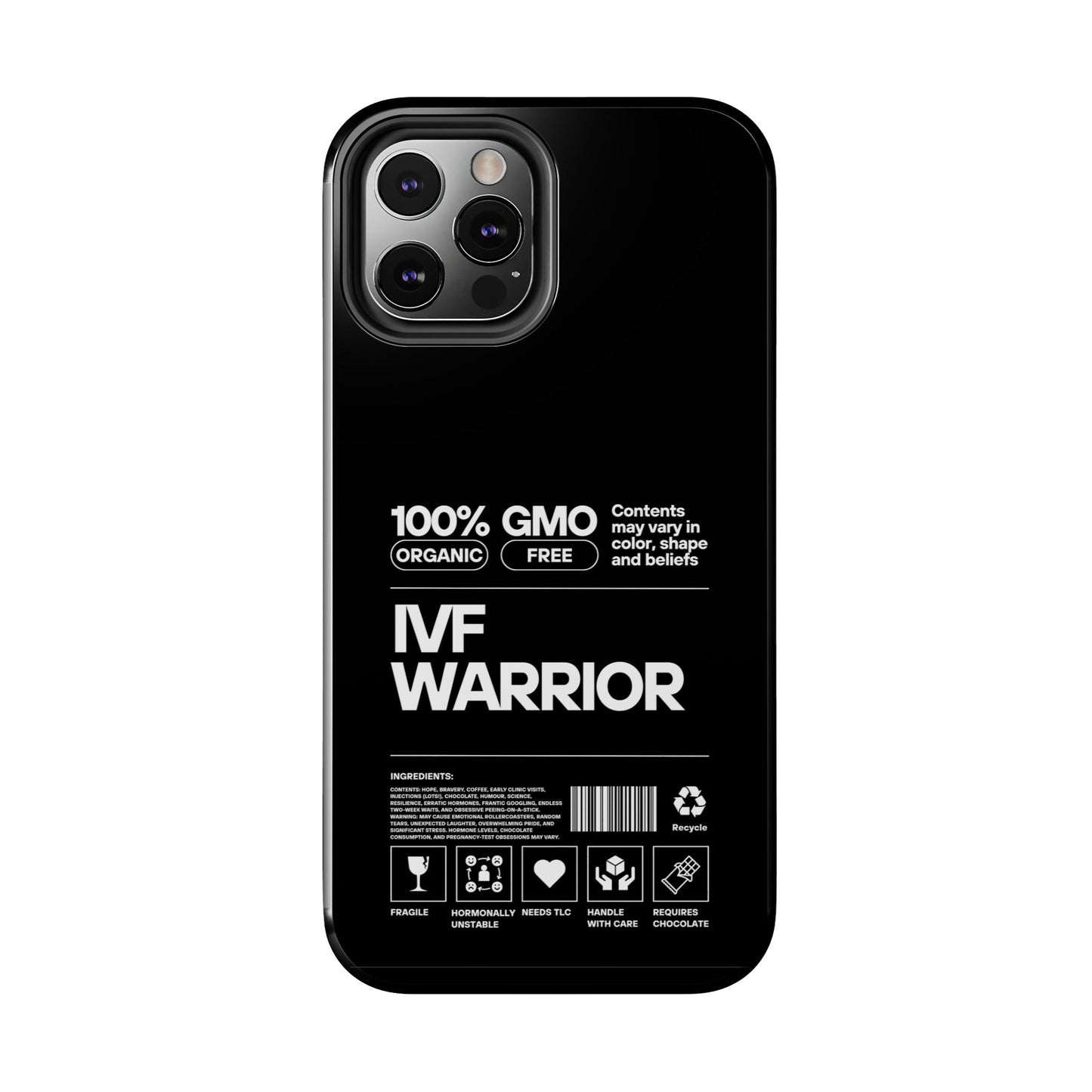 IVF Warrior Tough Phone Case - Empowering Gift for Fertility Journey, IVF Support, Organic Design, Personalized Cases, Motivational Art