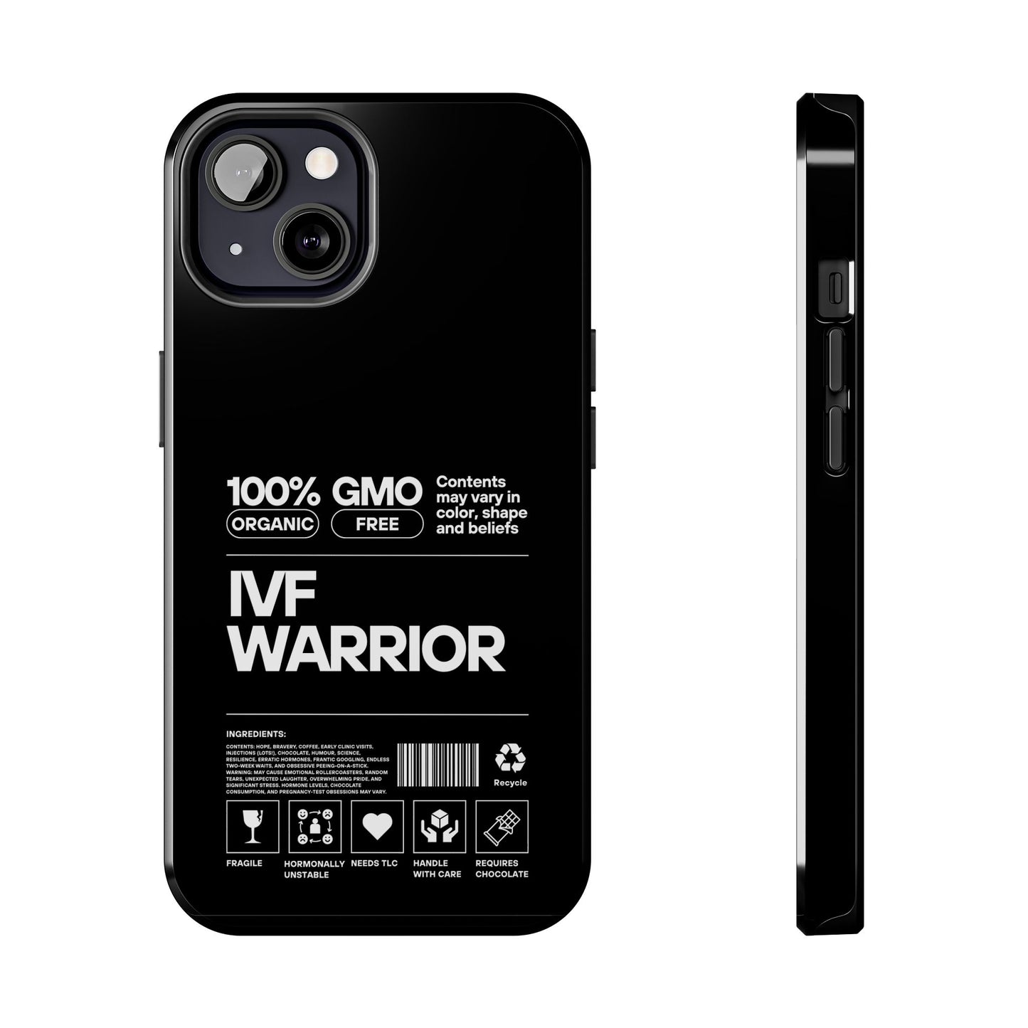 IVF Warrior Tough Phone Case - Empowering Gift for Fertility Journey, IVF Support, Organic Design, Personalized Cases, Motivational Art