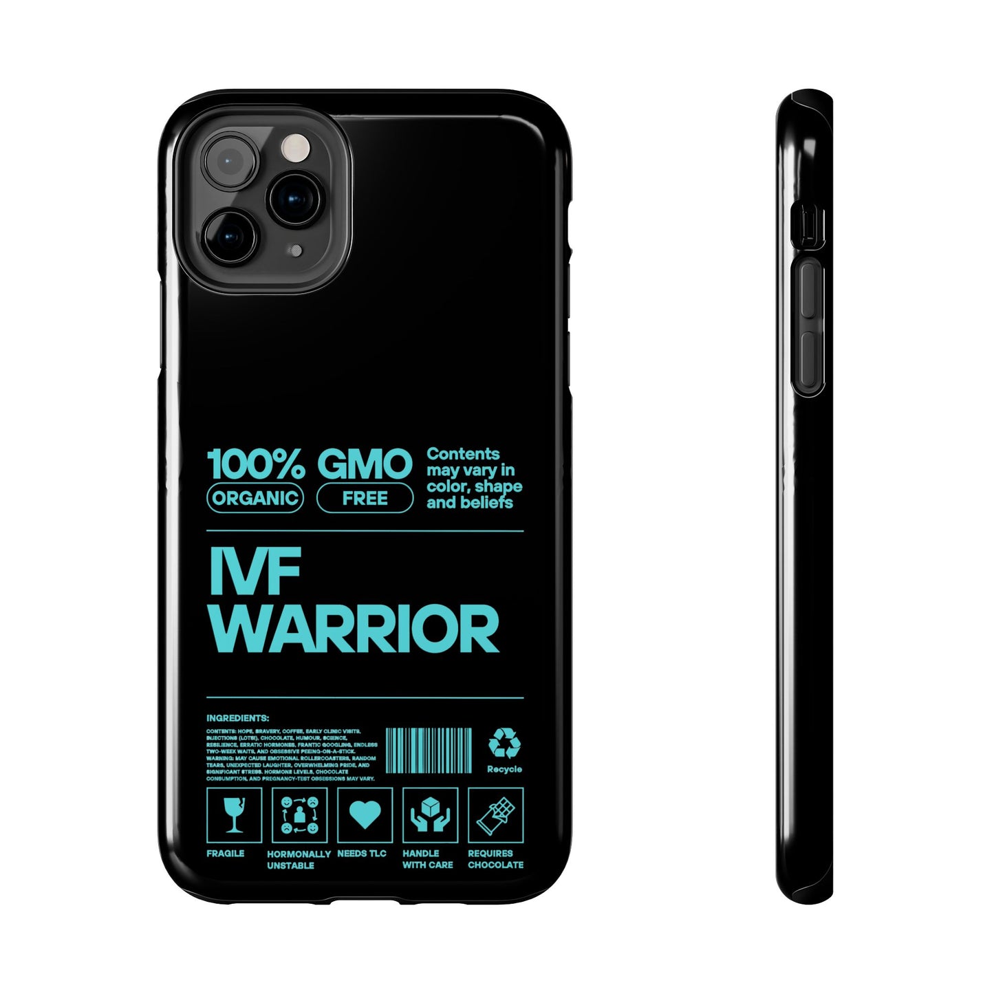 Mint IVF Warrior Tough Phone Case - Empowering Gift for Fertility Journey, IVF Support, Organic Design, Personalized Cases, Motivational Art
