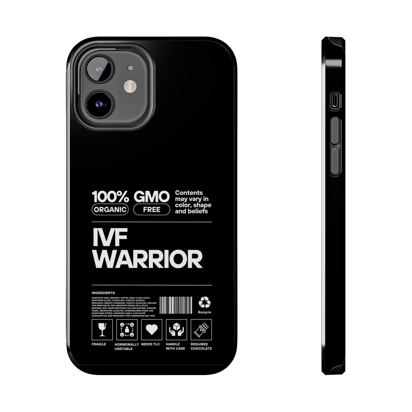 IVF Warrior Tough Phone Case - Empowering Gift for Fertility Journey, IVF Support, Organic Design, Personalized Cases, Motivational Art