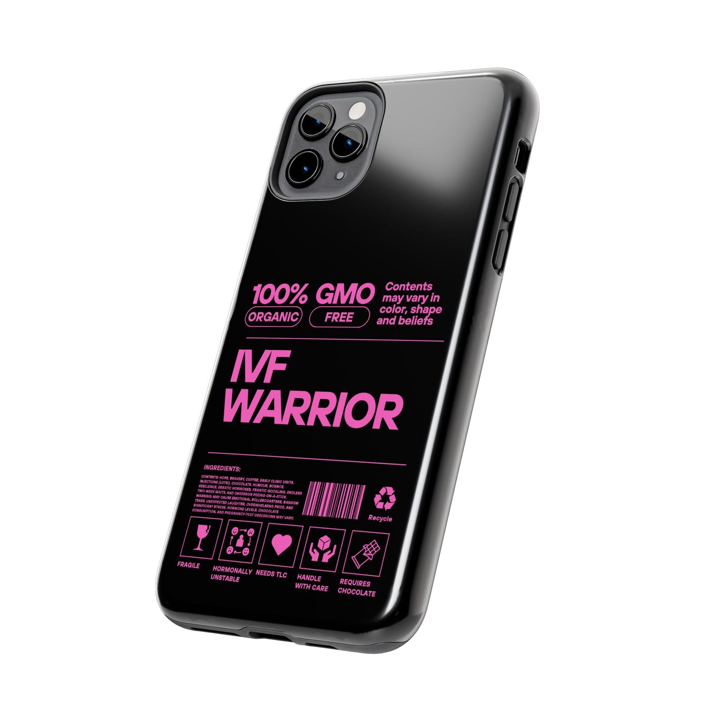 IVF Warrior Tough Phone Case - Empowering Gift for Fertility Journey, IVF Support, Organic Design, Personalized Cases, Motivational Art