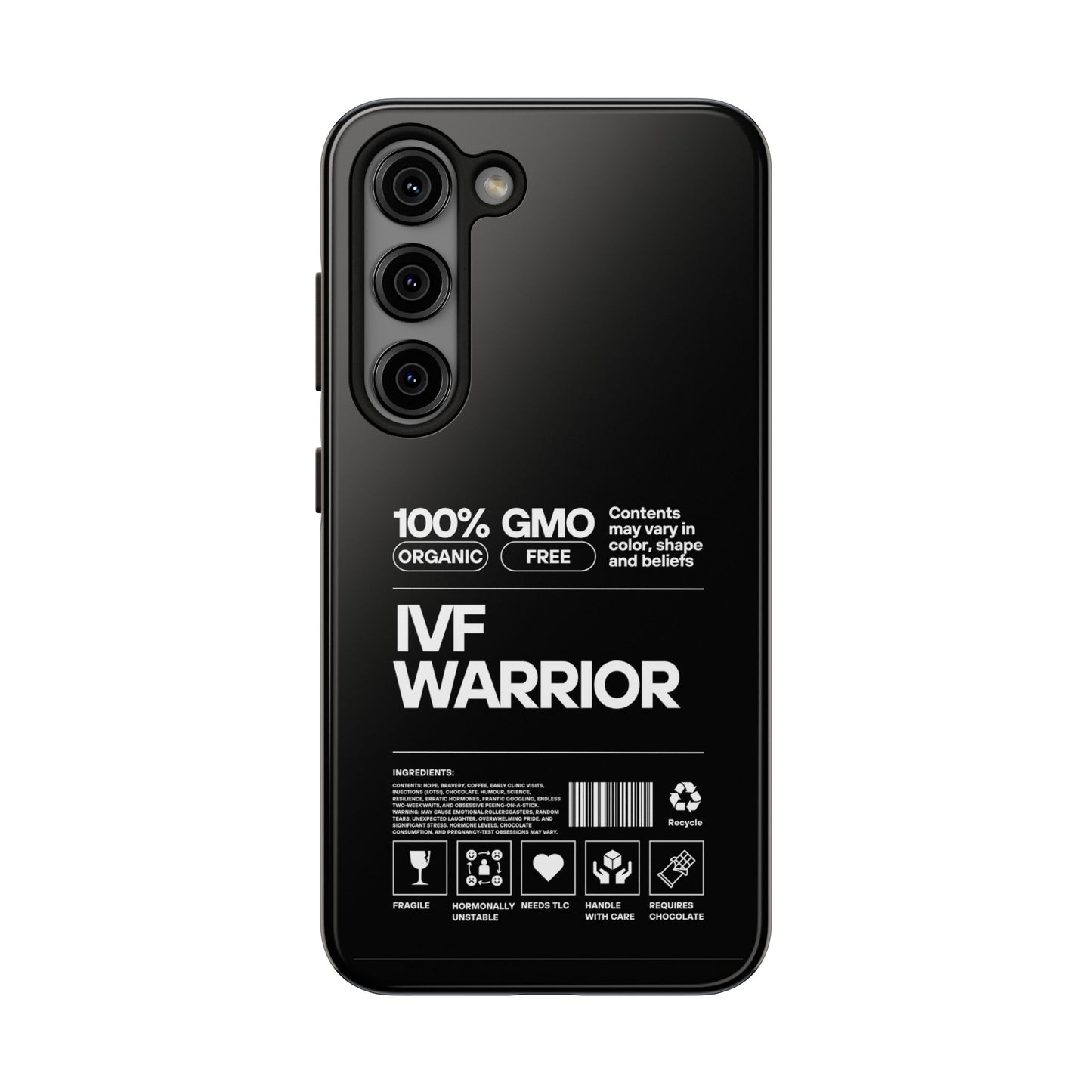 IVF Warrior Tough Phone Case - Empowering Gift for Fertility Journey, IVF Support, Organic Design, Personalized Cases, Motivational Art