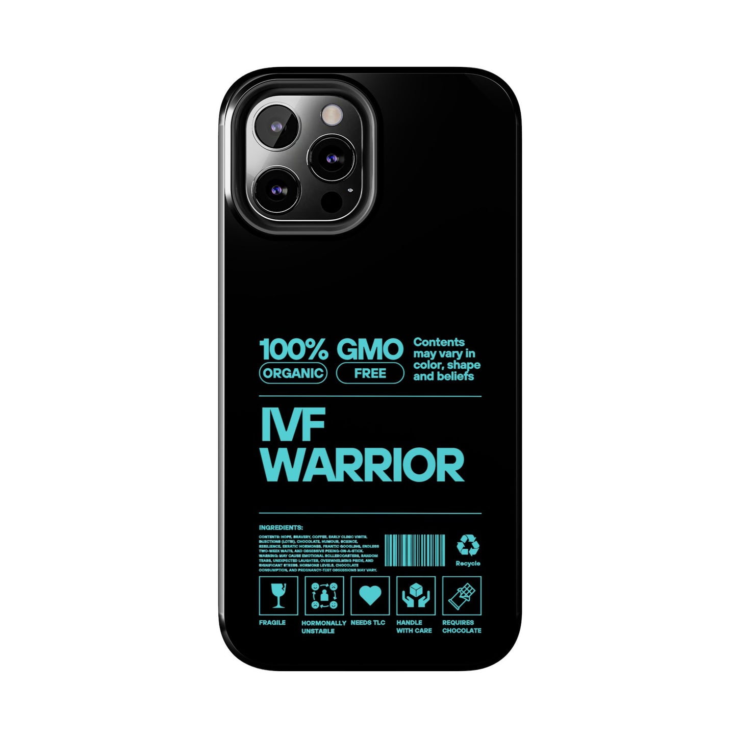 Mint IVF Warrior Tough Phone Case - Empowering Gift for Fertility Journey, IVF Support, Organic Design, Personalized Cases, Motivational Art
