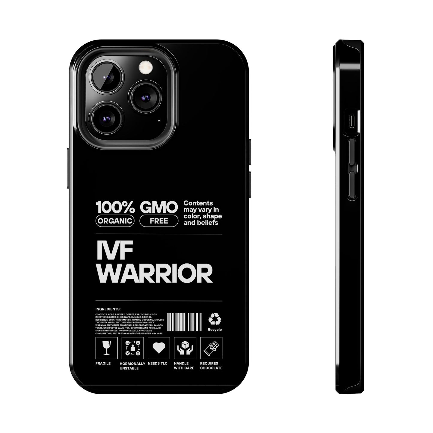 IVF Warrior Tough Phone Case - Empowering Gift for Fertility Journey, IVF Support, Organic Design, Personalized Cases, Motivational Art