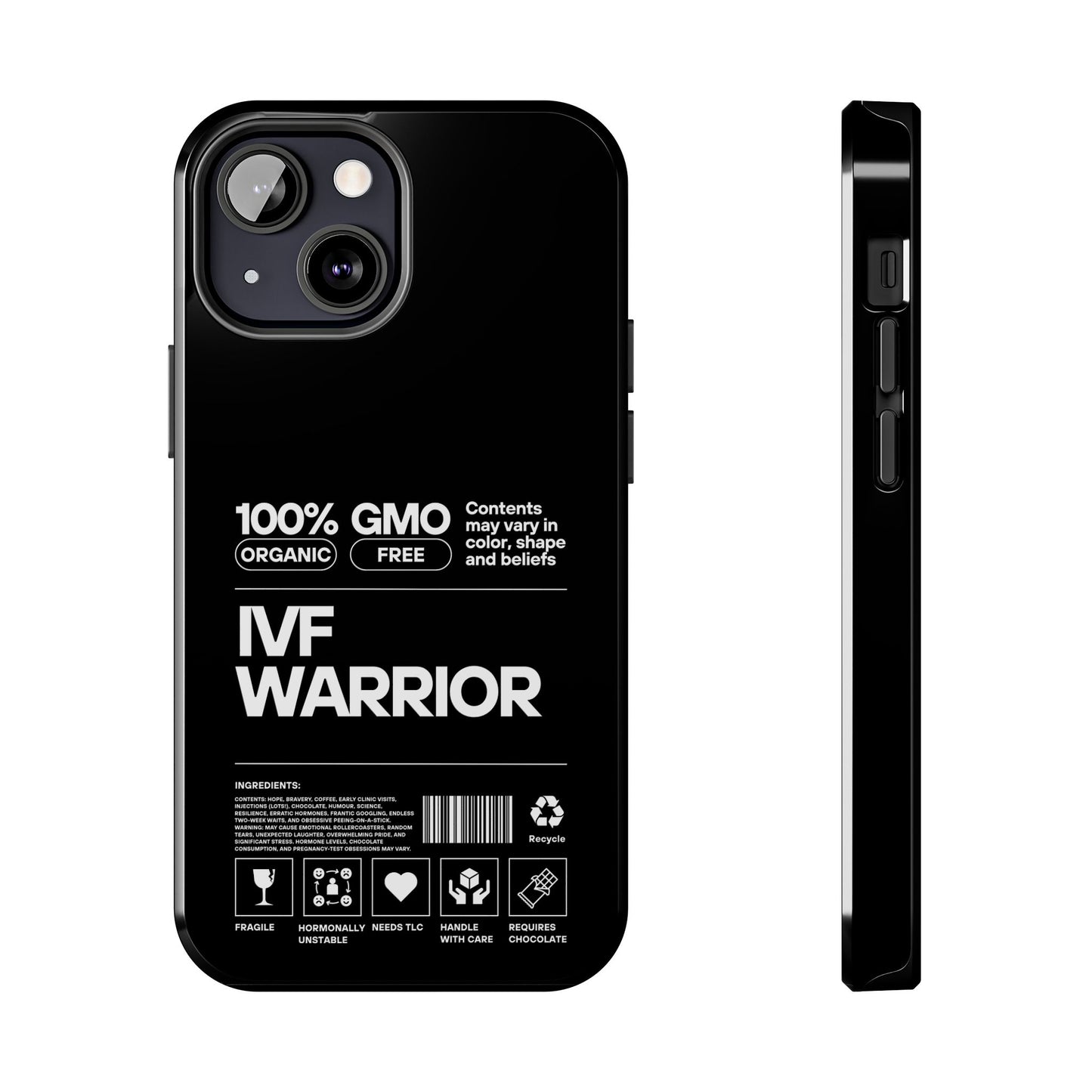 IVF Warrior Tough Phone Case - Empowering Gift for Fertility Journey, IVF Support, Organic Design, Personalized Cases, Motivational Art