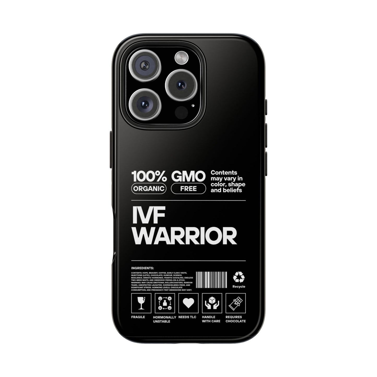 IVF Warrior Tough Phone Case - Empowering Gift for Fertility Journey, IVF Support, Organic Design, Personalized Cases, Motivational Art