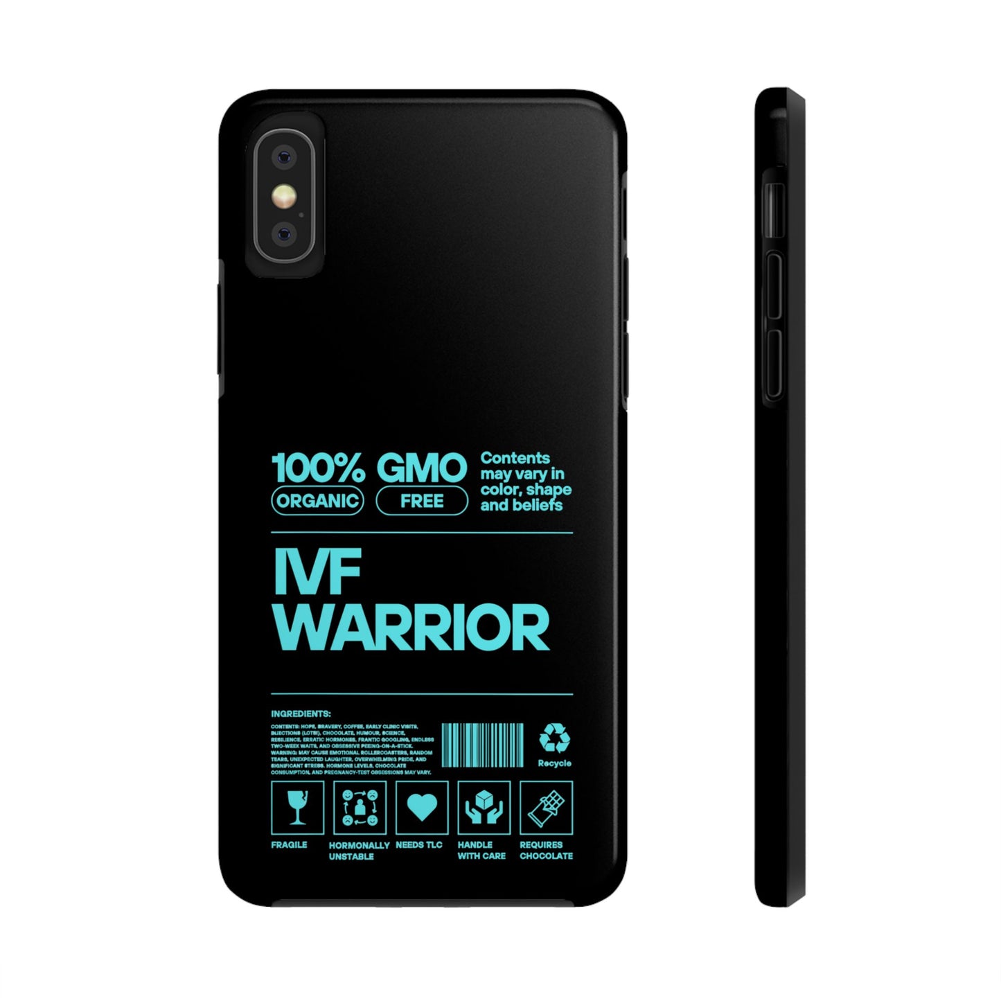 Mint IVF Warrior Tough Phone Case - Empowering Gift for Fertility Journey, IVF Support, Organic Design, Personalized Cases, Motivational Art