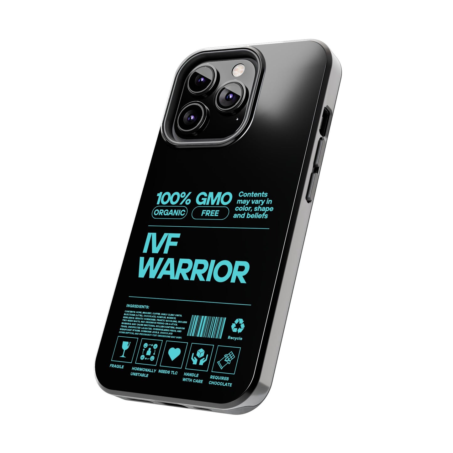 Mint IVF Warrior Tough Phone Case - Empowering Gift for Fertility Journey, IVF Support, Organic Design, Personalized Cases, Motivational Art