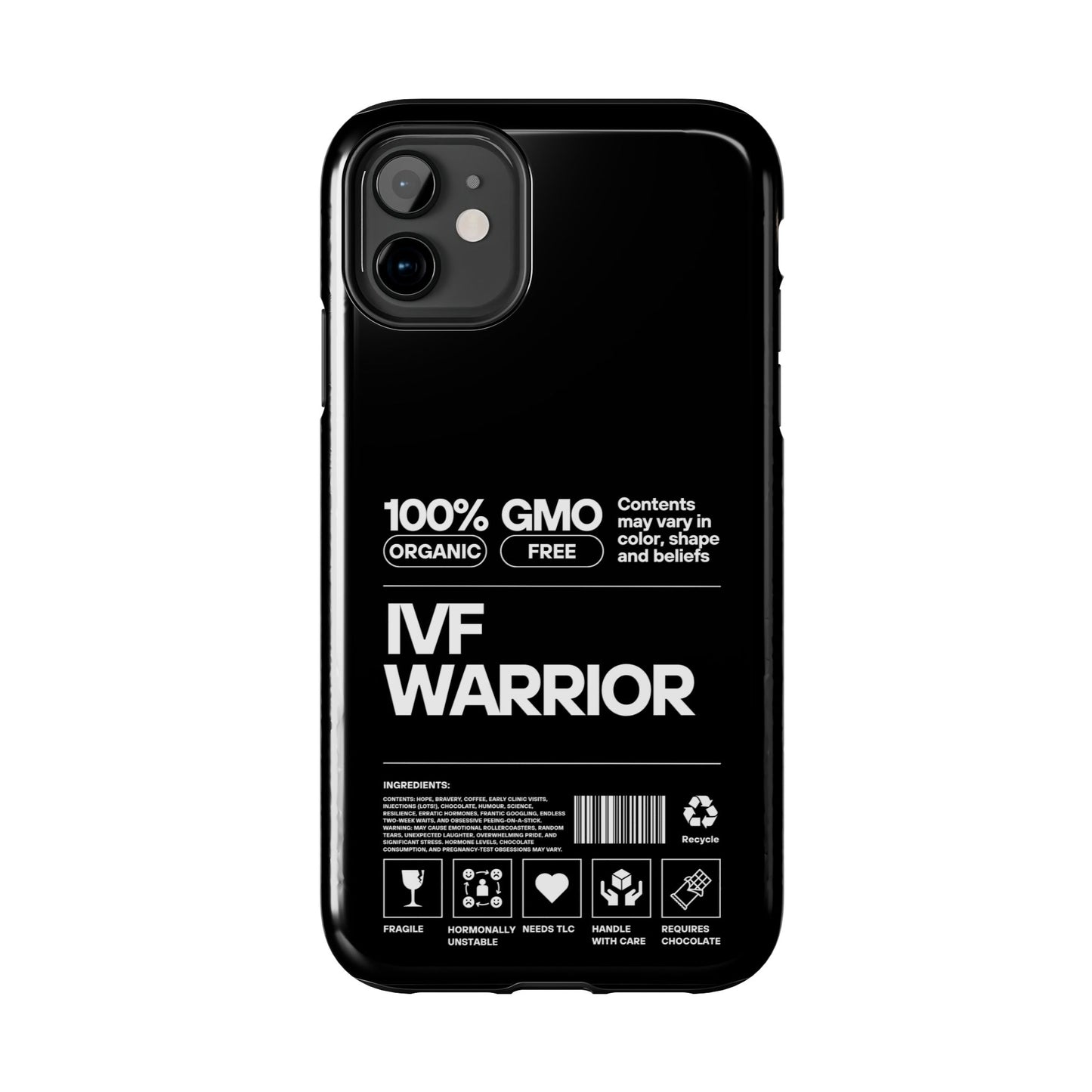IVF Warrior Tough Phone Case - Empowering Gift for Fertility Journey, IVF Support, Organic Design, Personalized Cases, Motivational Art