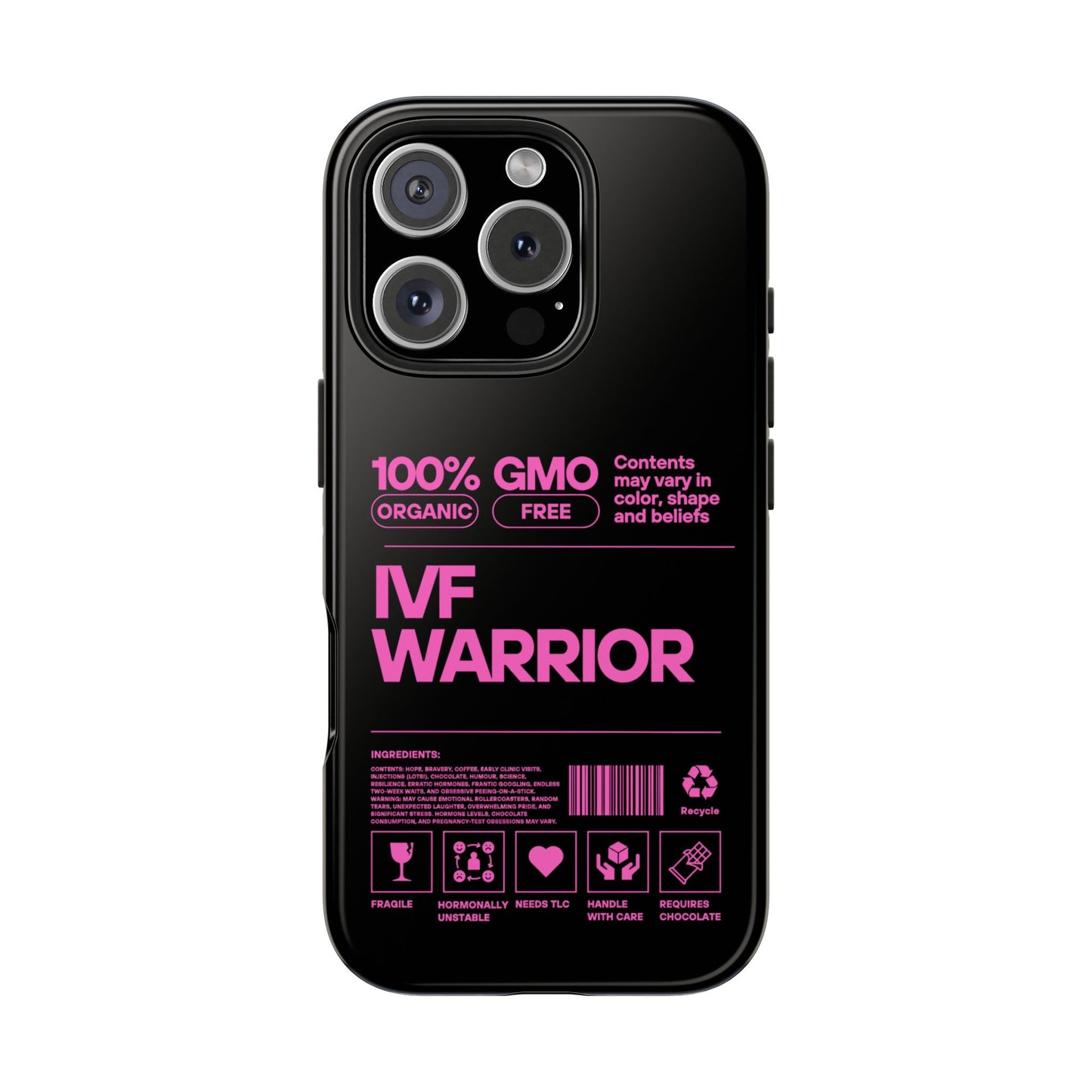 IVF Warrior Tough Phone Case - Empowering Gift for Fertility Journey, IVF Support, Organic Design, Personalized Cases, Motivational Art