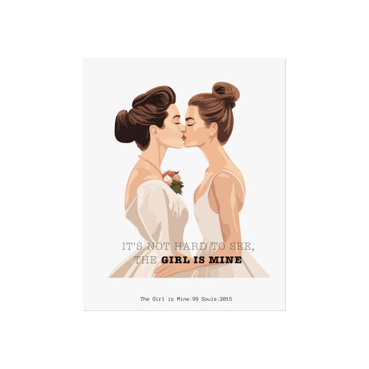 Poster - The Girl Is Mine 99 Souls Lyric for Two Brides
