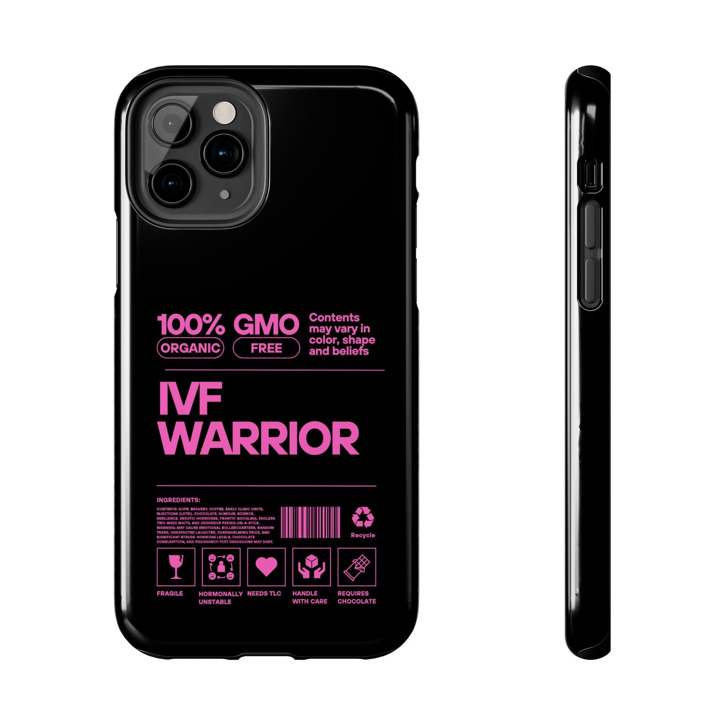 IVF Warrior Tough Phone Case - Empowering Gift for Fertility Journey, IVF Support, Organic Design, Personalized Cases, Motivational Art