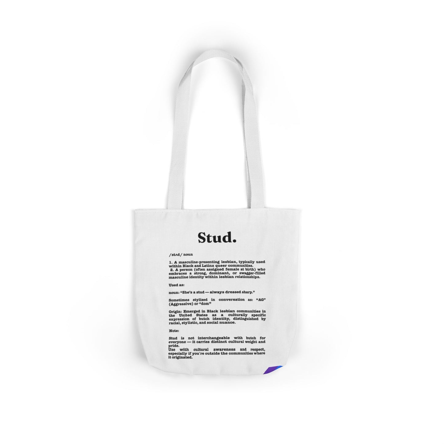 Stud Lesbian Pride Tote Bag