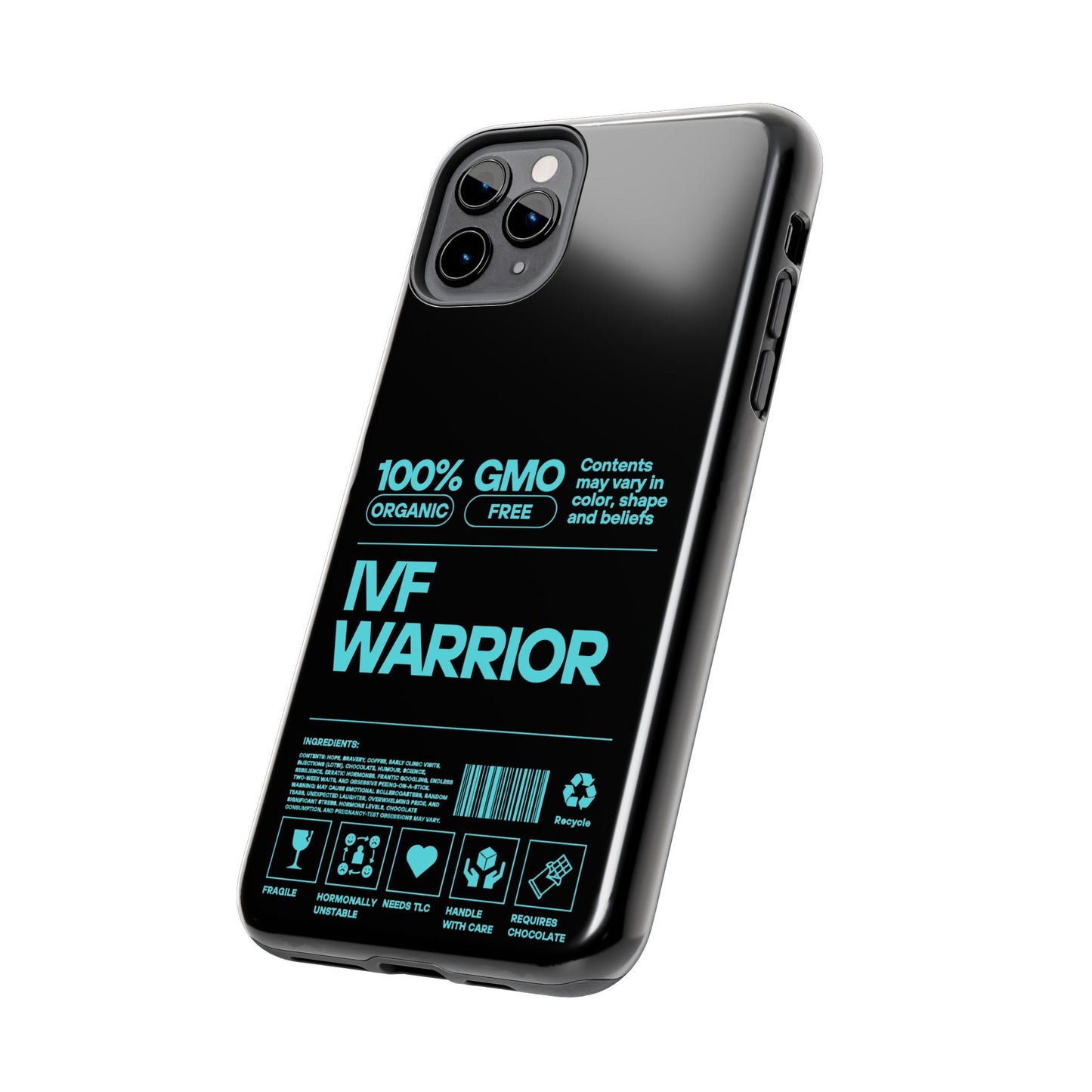 Mint IVF Warrior Tough Phone Case - Empowering Gift for Fertility Journey, IVF Support, Organic Design, Personalized Cases, Motivational Art