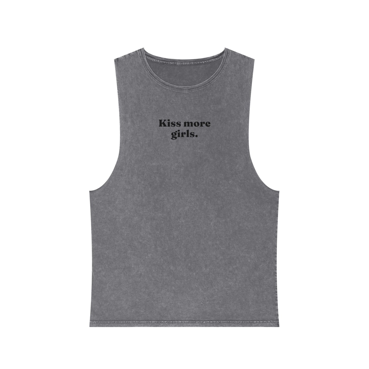 kiss girls lesbian Tank Top - Casual Cool Vibes with 'Stud.' Text Design