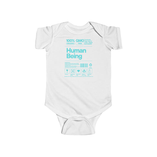 Funny Human Being Logo Infant Bodysuit, Baby Grow Gift, Cute Newborn Romper, Infant One-Piece Outfit, Toddler Jumpsuit, Gender Neutral Baby