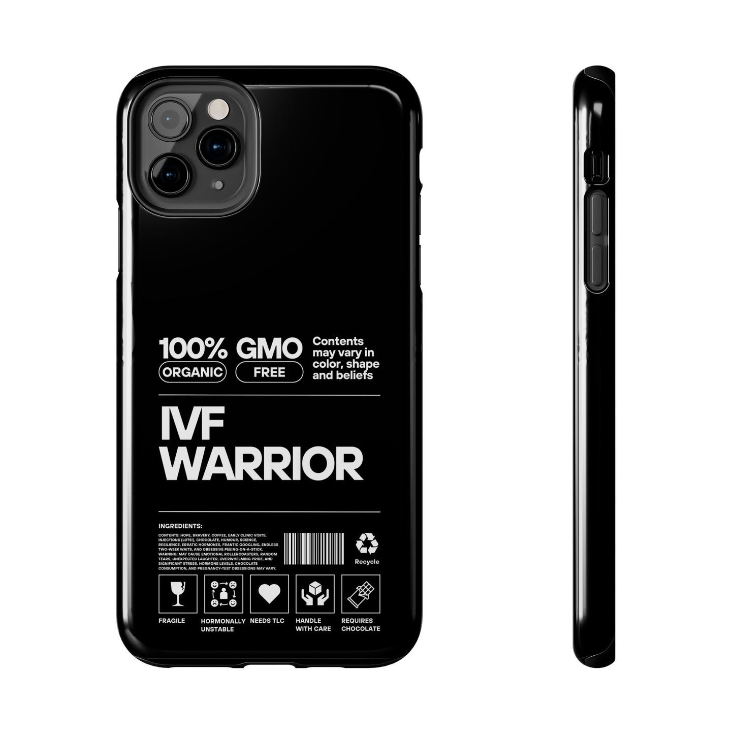 IVF Warrior Tough Phone Case - Empowering Gift for Fertility Journey, IVF Support, Organic Design, Personalized Cases, Motivational Art