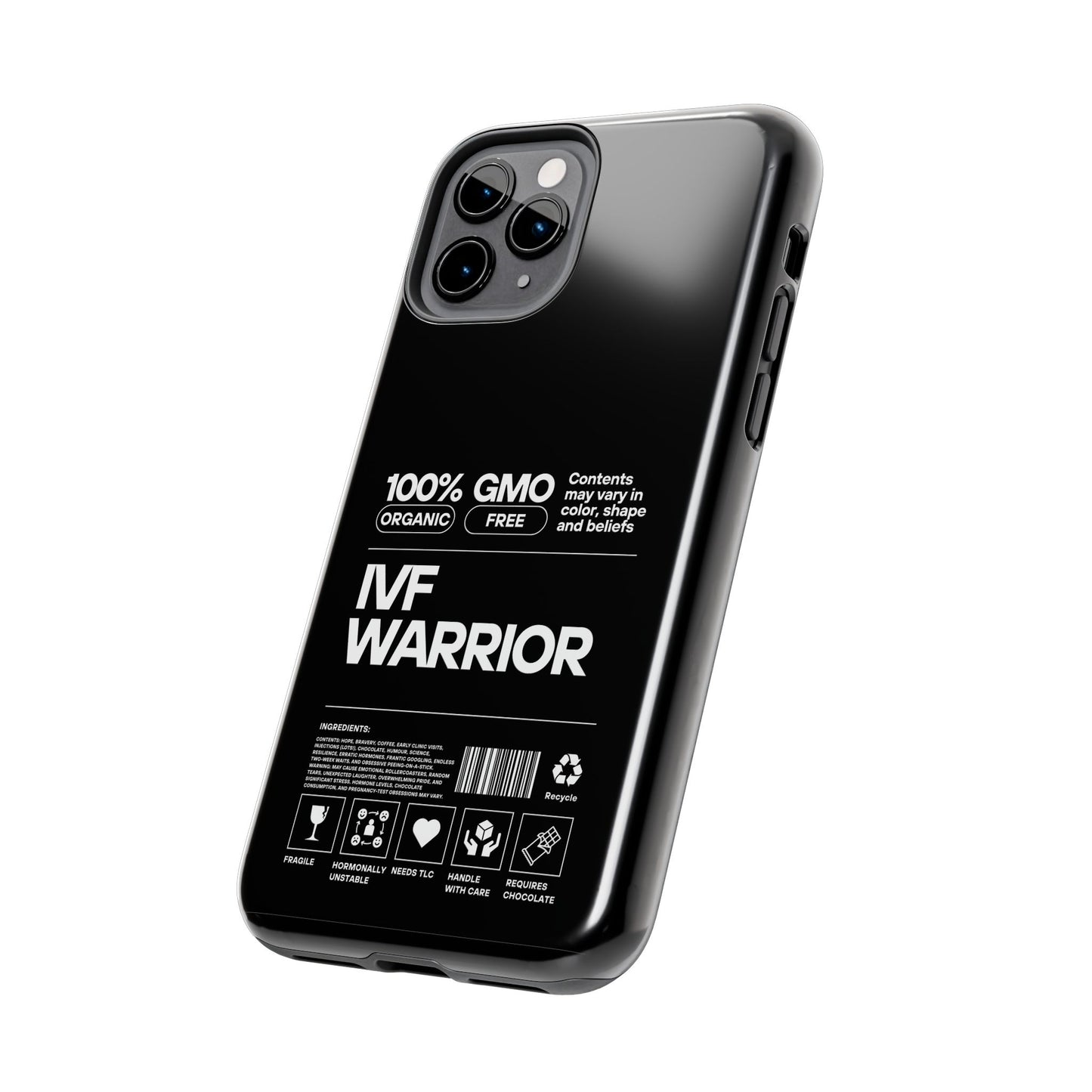 IVF Warrior Tough Phone Case - Empowering Gift for Fertility Journey, IVF Support, Organic Design, Personalized Cases, Motivational Art