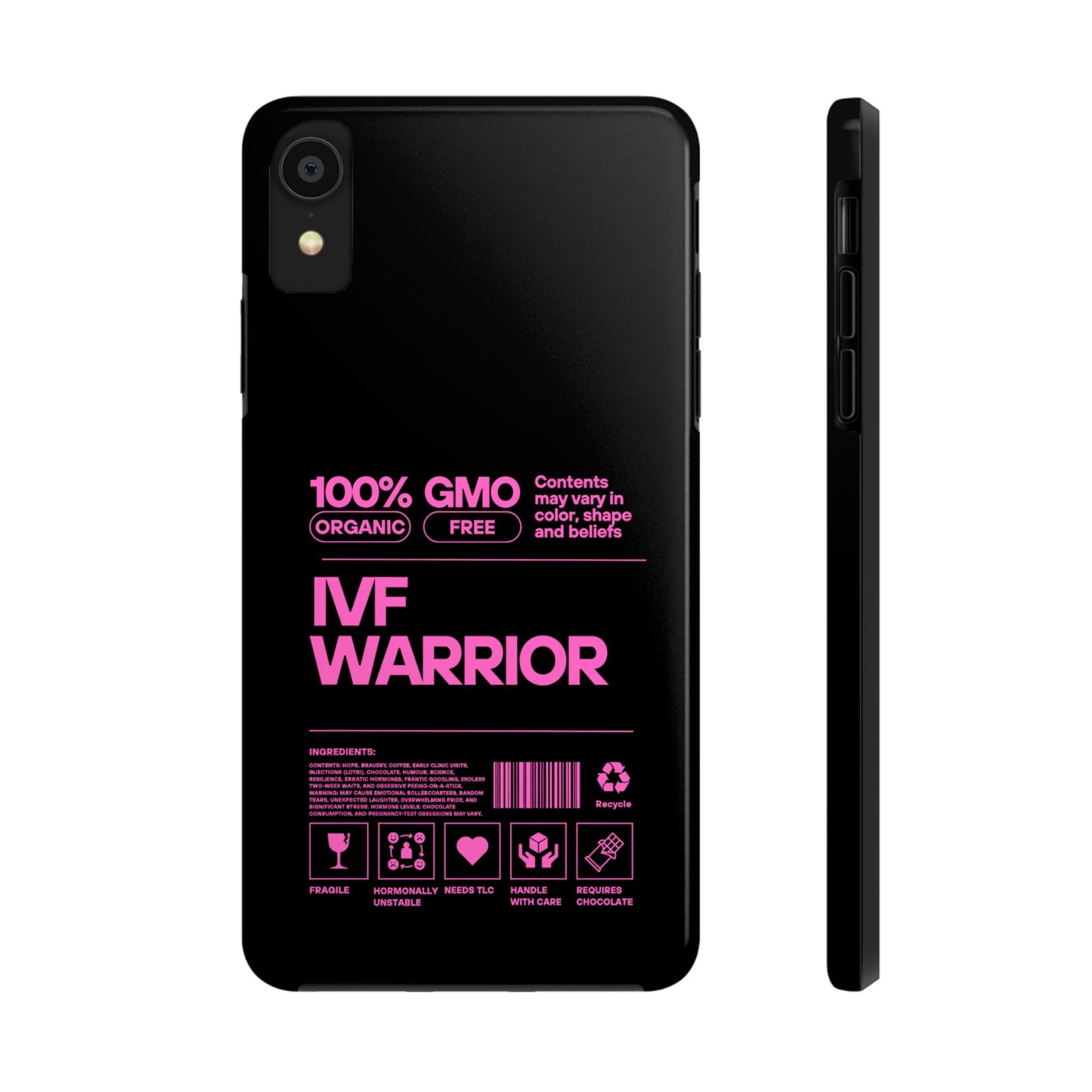 IVF Warrior Tough Phone Case - Empowering Gift for Fertility Journey, IVF Support, Organic Design, Personalized Cases, Motivational Art