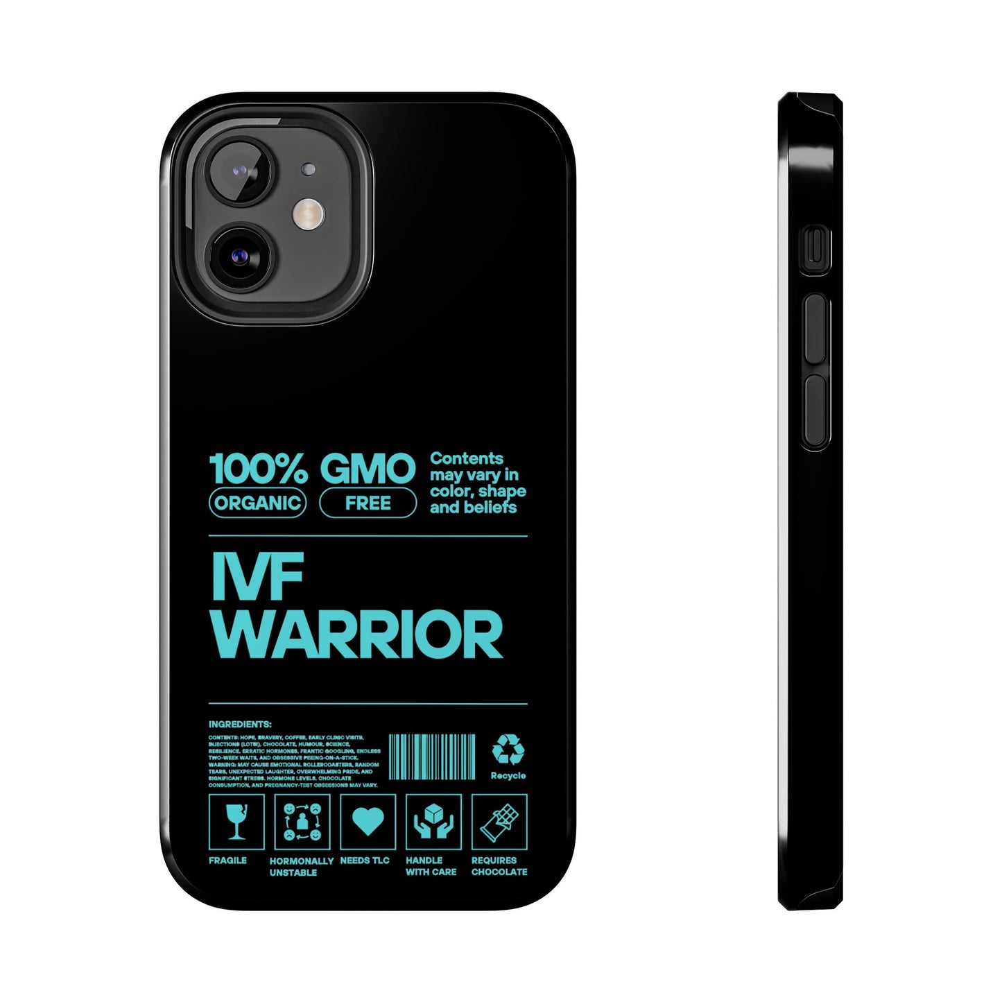 Mint IVF Warrior Tough Phone Case - Empowering Gift for Fertility Journey, IVF Support, Organic Design, Personalized Cases, Motivational Art