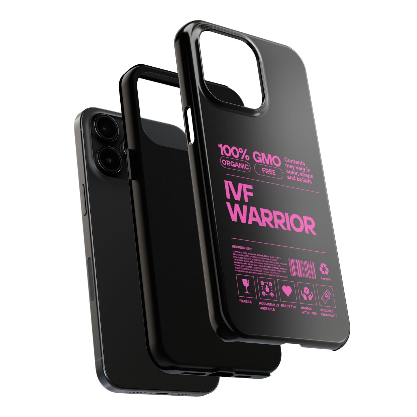IVF Warrior Tough Phone Case - Empowering Gift for Fertility Journey, IVF Support, Organic Design, Personalized Cases, Motivational Art