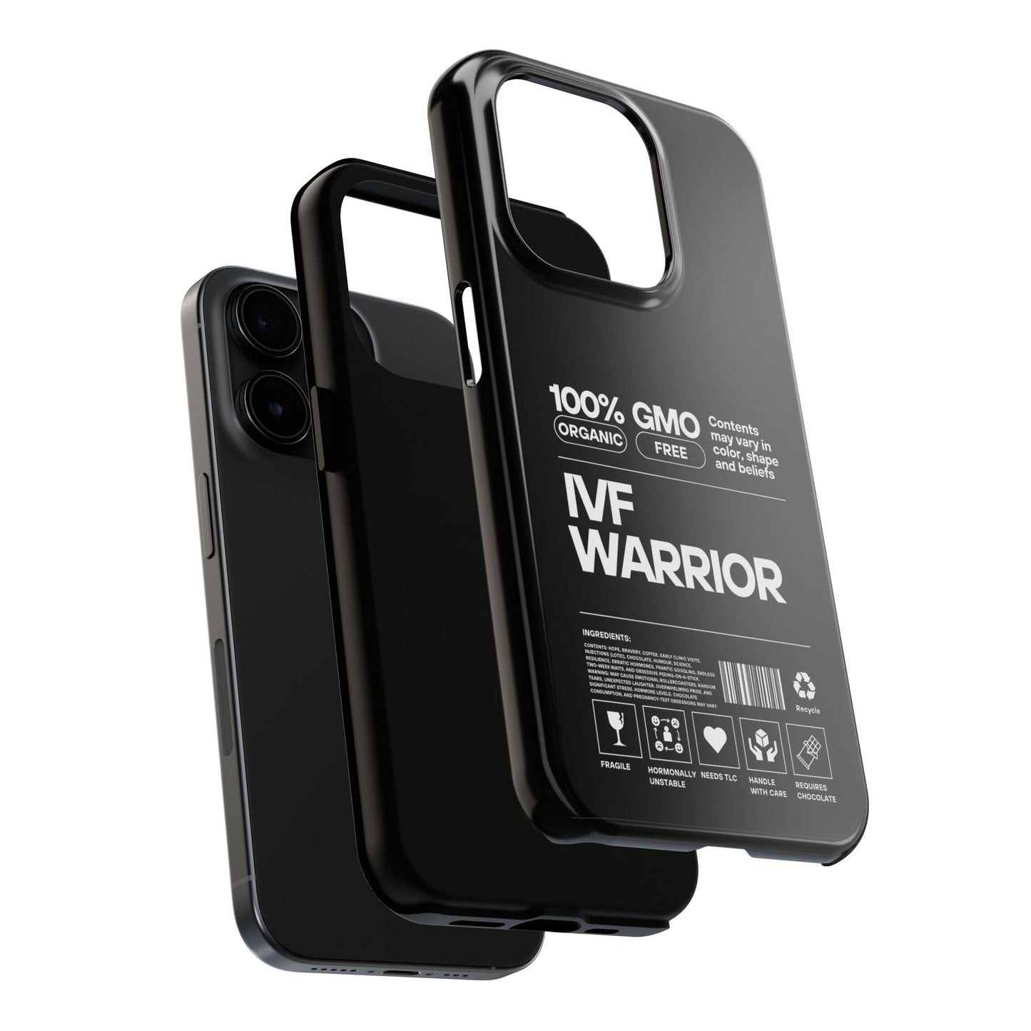 IVF Warrior Tough Phone Case - Empowering Gift for Fertility Journey, IVF Support, Organic Design, Personalized Cases, Motivational Art