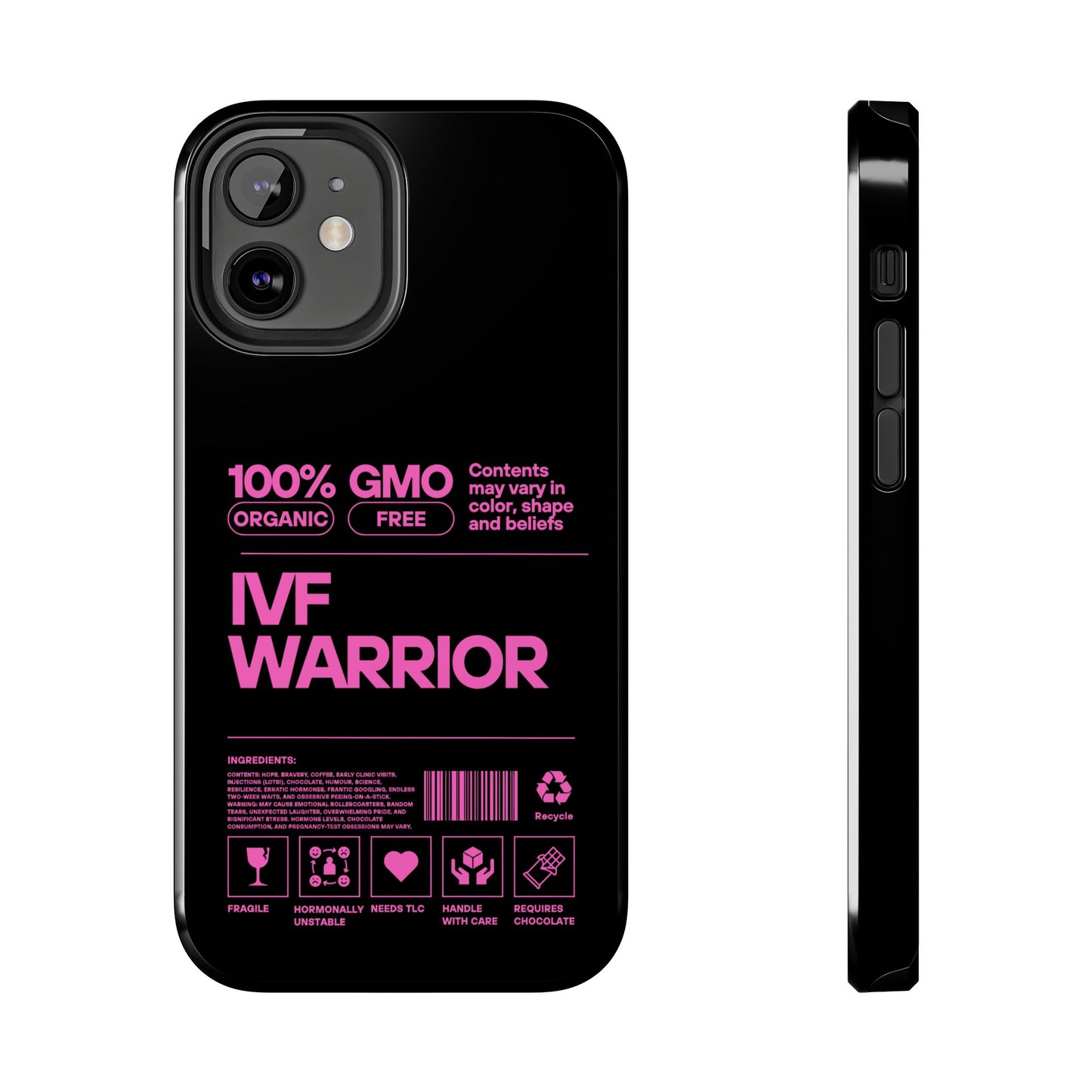 IVF Warrior Tough Phone Case - Empowering Gift for Fertility Journey, IVF Support, Organic Design, Personalized Cases, Motivational Art