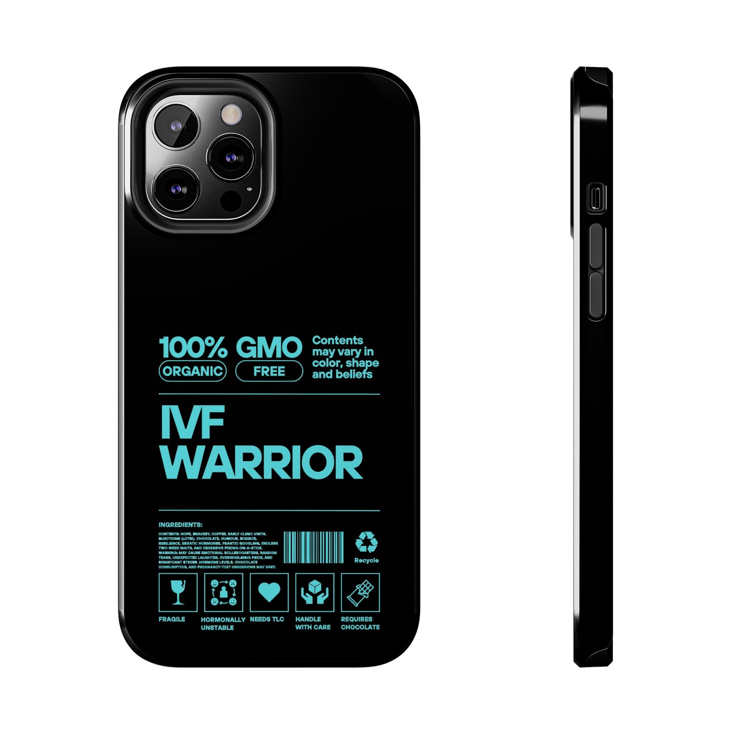 Mint IVF Warrior Tough Phone Case - Empowering Gift for Fertility Journey, IVF Support, Organic Design, Personalized Cases, Motivational Art