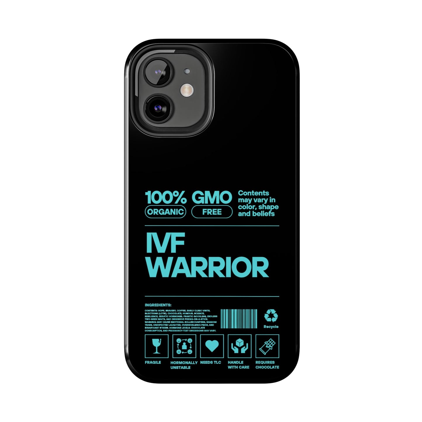 Mint IVF Warrior Tough Phone Case - Empowering Gift for Fertility Journey, IVF Support, Organic Design, Personalized Cases, Motivational Art