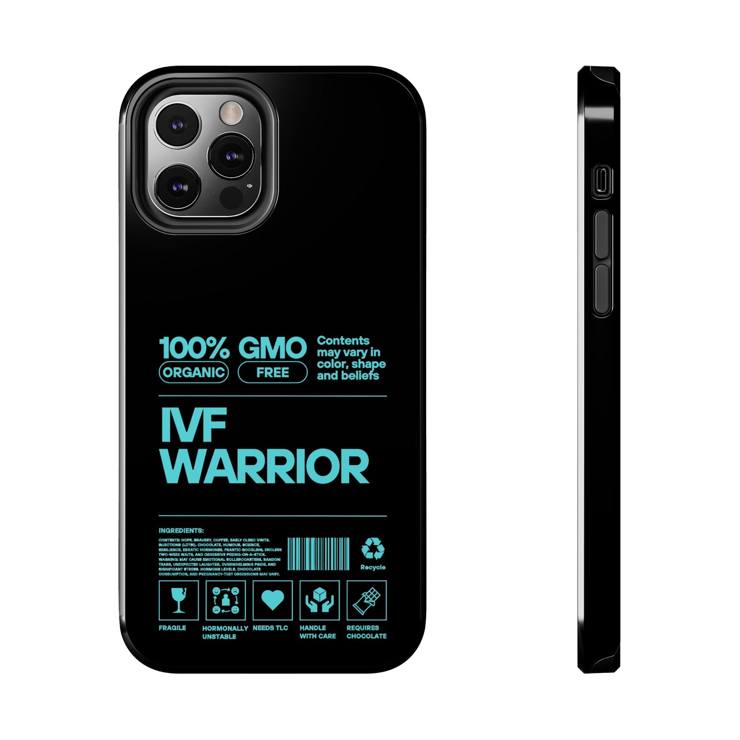 Mint IVF Warrior Tough Phone Case - Empowering Gift for Fertility Journey, IVF Support, Organic Design, Personalized Cases, Motivational Art