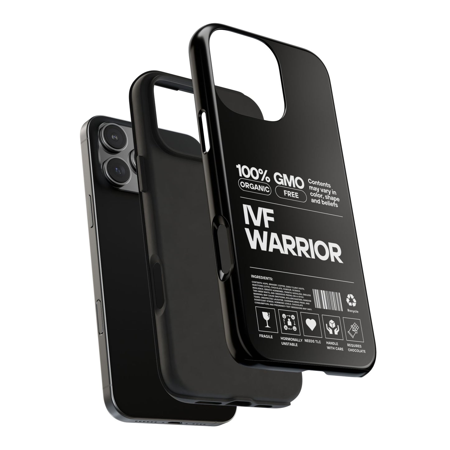 IVF Warrior Tough Phone Case - Empowering Gift for Fertility Journey, IVF Support, Organic Design, Personalized Cases, Motivational Art