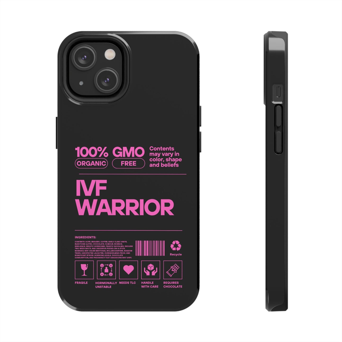 IVF Warrior Tough Phone Case - Empowering Gift for Fertility Journey, IVF Support, Organic Design, Personalized Cases, Motivational Art