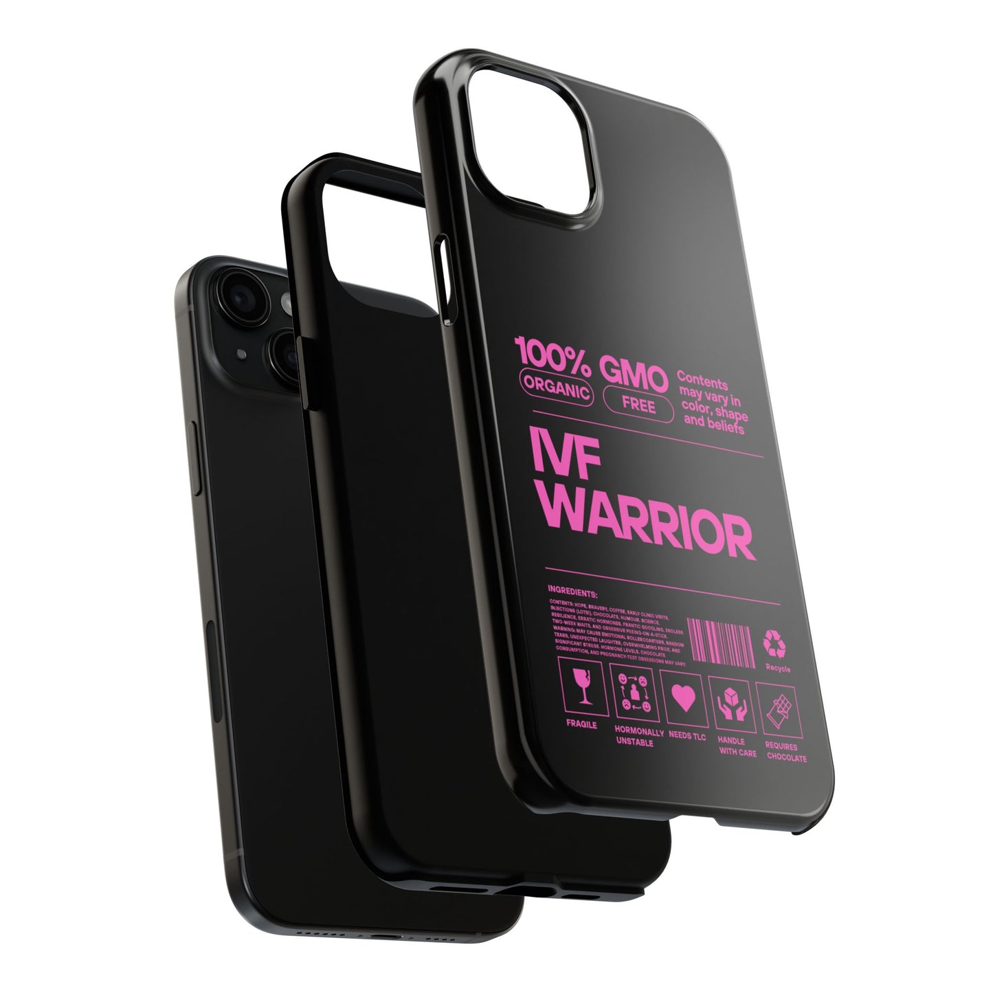 IVF Warrior Tough Phone Case - Empowering Gift for Fertility Journey, IVF Support, Organic Design, Personalized Cases, Motivational Art