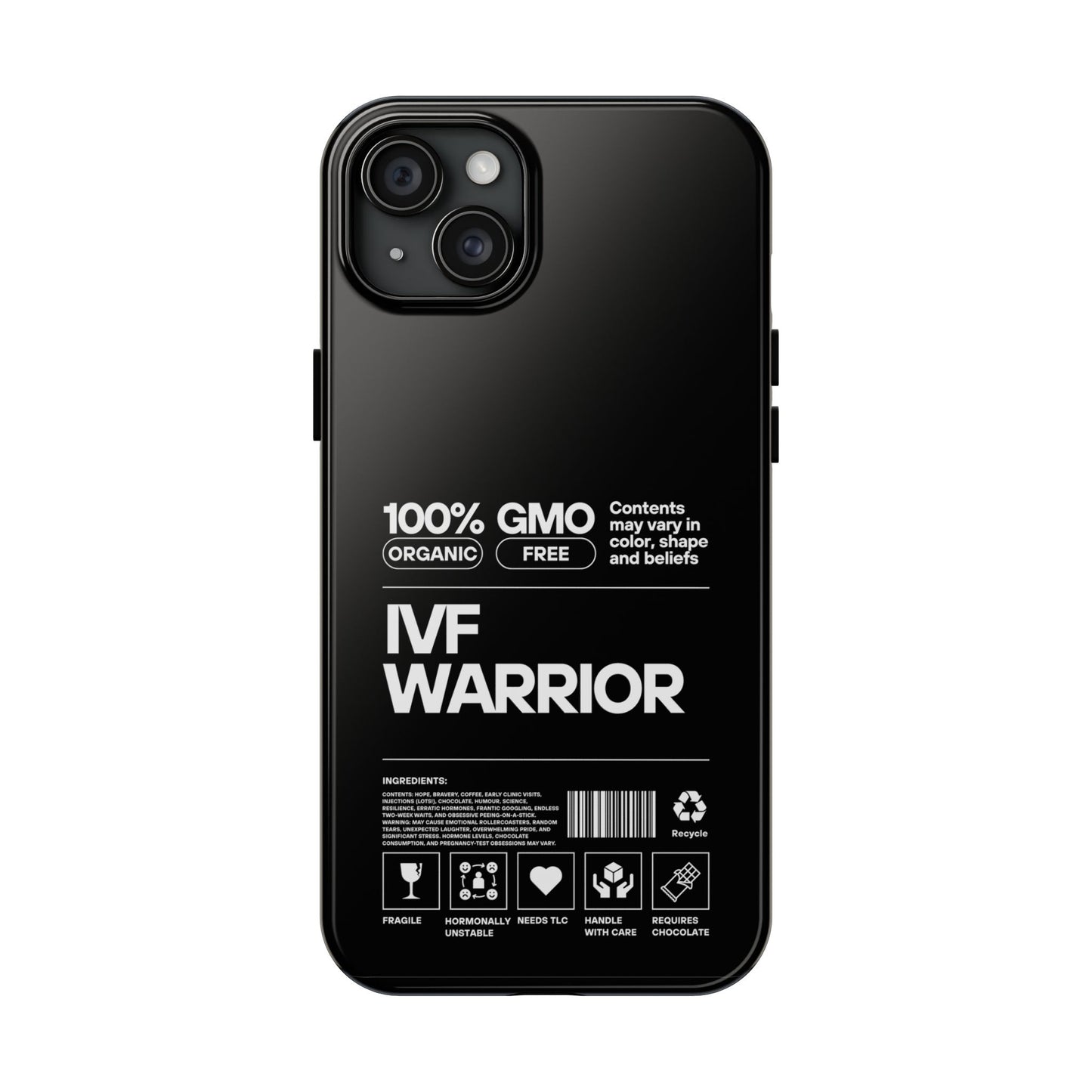 IVF Warrior Tough Phone Case - Empowering Gift for Fertility Journey, IVF Support, Organic Design, Personalized Cases, Motivational Art