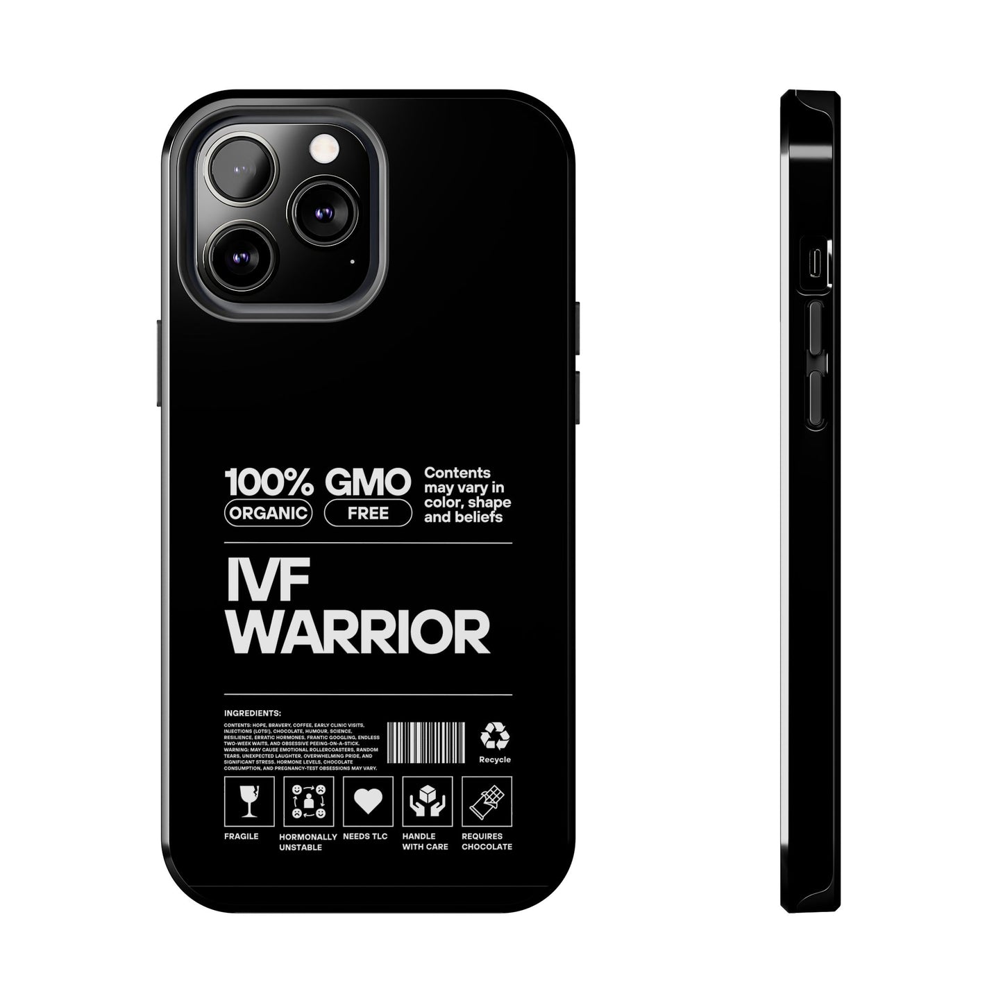 IVF Warrior Tough Phone Case - Empowering Gift for Fertility Journey, IVF Support, Organic Design, Personalized Cases, Motivational Art