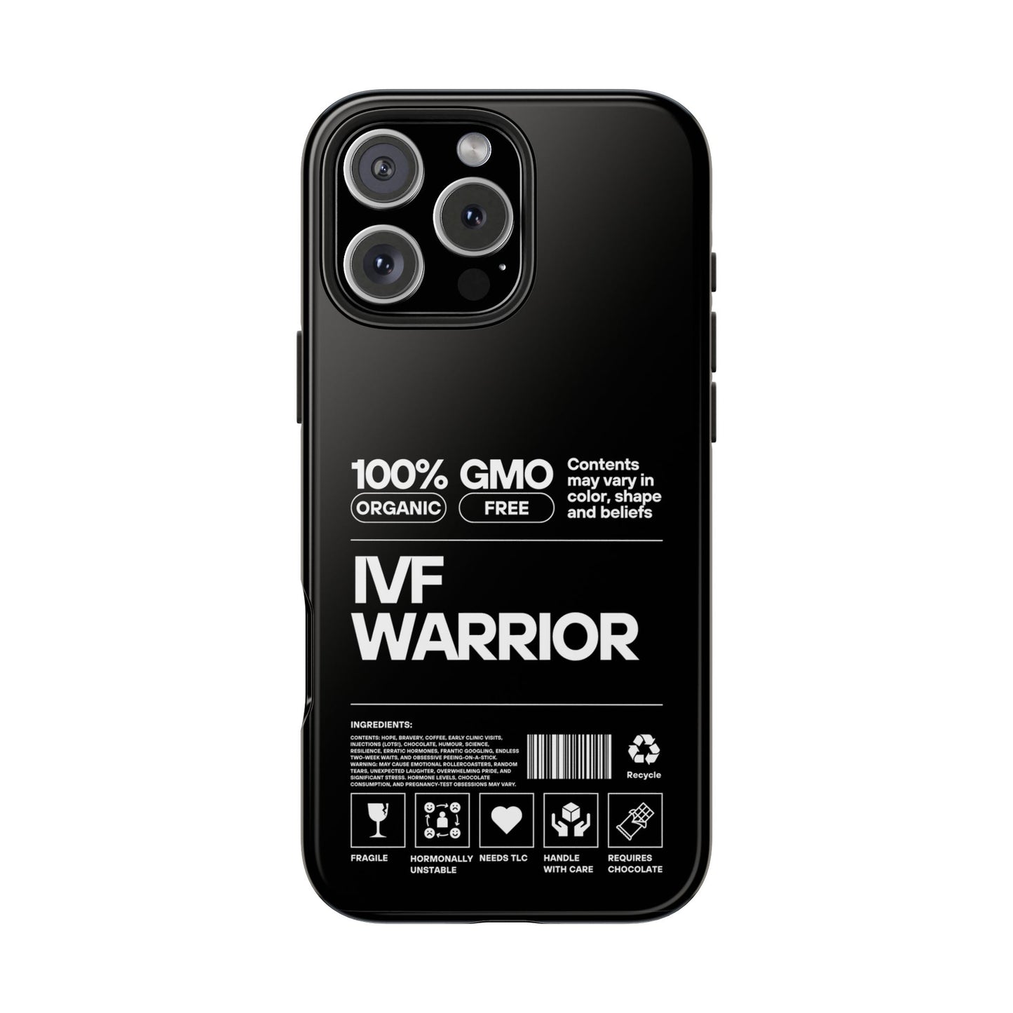 IVF Warrior Tough Phone Case - Empowering Gift for Fertility Journey, IVF Support, Organic Design, Personalized Cases, Motivational Art
