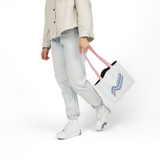 Trans Pride Canvas Tote Bag with 5-Color Straps - Eco-Friendly & Stylish